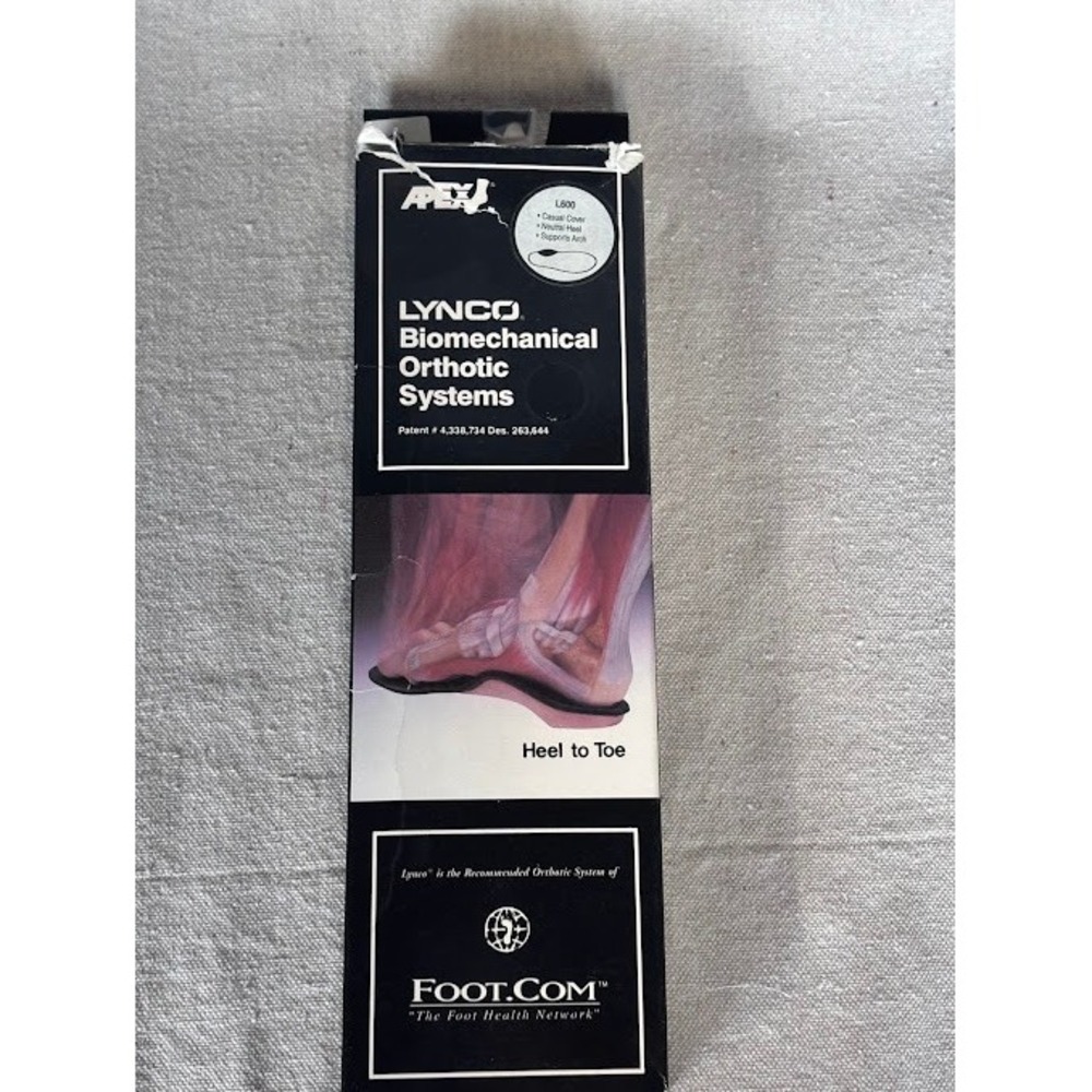 Lynco Apex Biomechanical Orthotic‎ Systems L600 Insole Inserts Women's Size W08